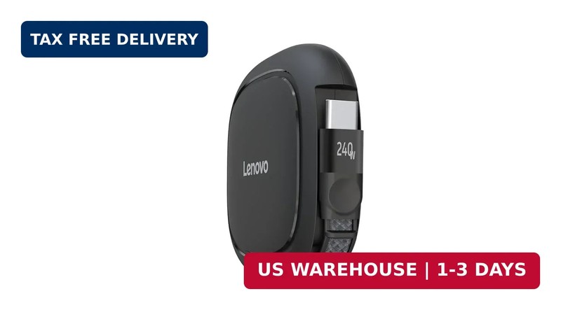 Lenovo 240W USB-C Retractable Cable, PD Fast Charging USB-C to USB-C, Smart Retr gallery