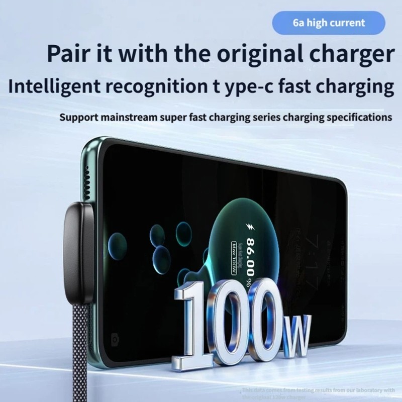 100W Fast Charging Cable L Shape Aluminum Shell For Mobile Gaming And Data gallery
