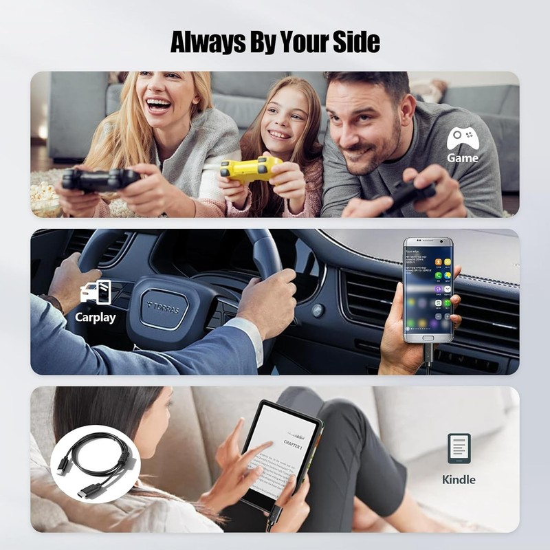 USB C to Micro USB Cable, 2-Pack 5FT Micro USB Cable PS4 Controller Charger, ... gallery