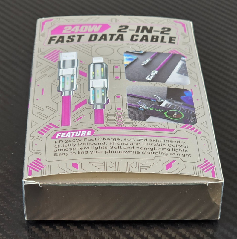 240W 2-in-2 Fast Data Cable Super Fast Charging Multi Cable gallery