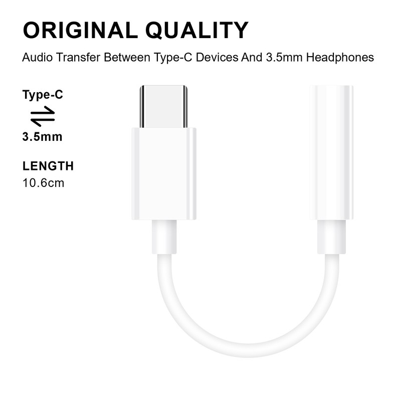 Type-C to 3.5mm Aux Jack Adapter Headphone Earphone For Motorola Moto G Power 5G gallery