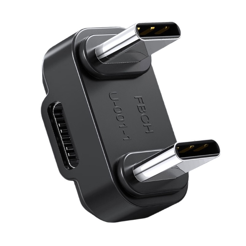 USB C Female to 2USB C Male U Shape Adapter for Live Streaming While Fast Charge gallery
