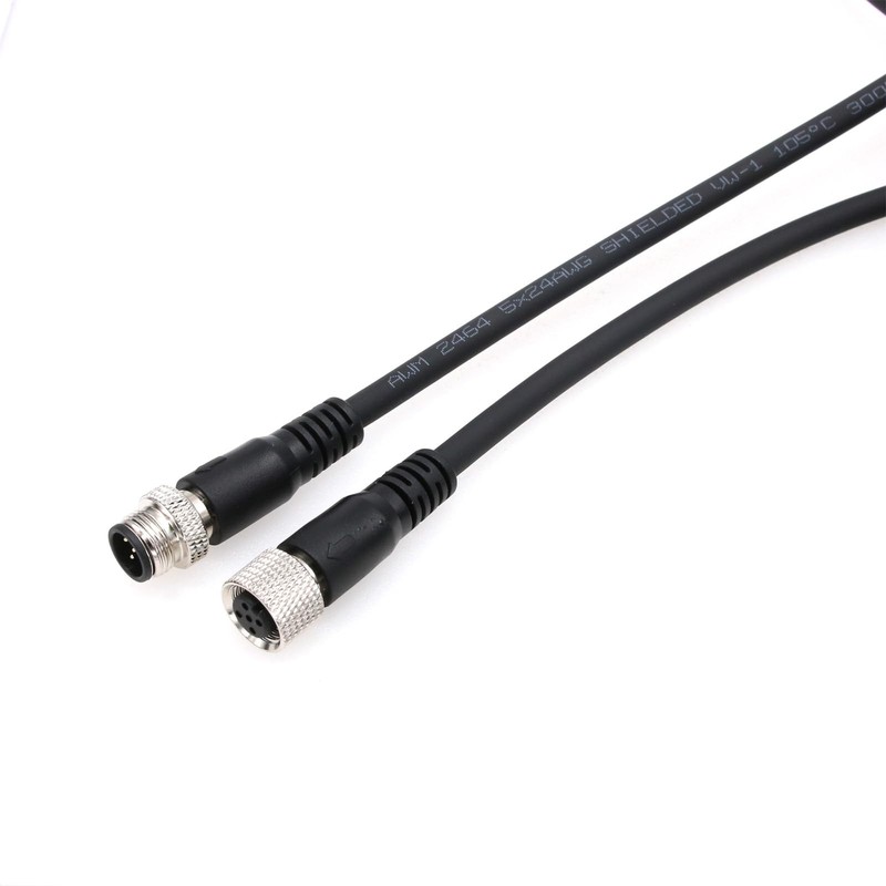 HangTon M12 5 Pin Male Female Actuator Sensor Signal Shielded Cable for Indus... gallery