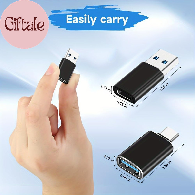4 Pack USB to USB C OTG Adapter, 2Pack Type C Female to a Male Charger Converter gallery