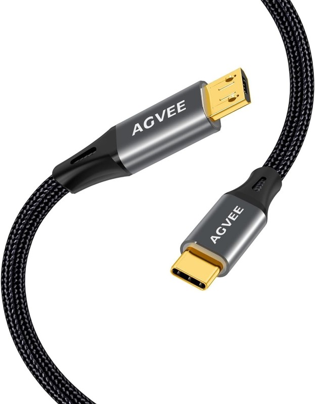 2-Pack 6.6ft USB-C to Micro USB Cables with Gold Plated Tips & Fast Sync gallery