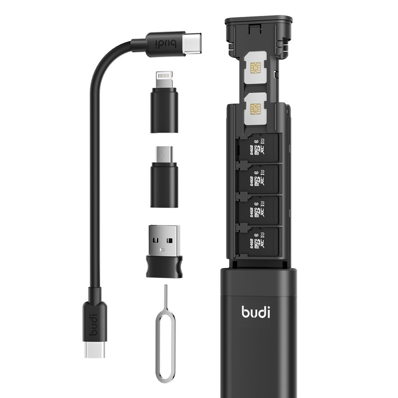 USB Adapter Kit，Multifunctional Compact Cable Card Travel Portable Aluminum S…