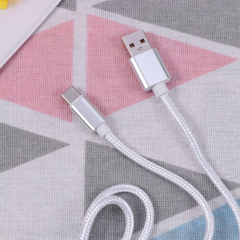 1M USB Type-C Cable Nylon Braided Fast Charging Cord Safe and Fast Data Line gallery