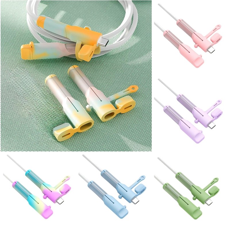 6-in-1 USB C Cable Protector Bundle – 6 Sets, 12pcs