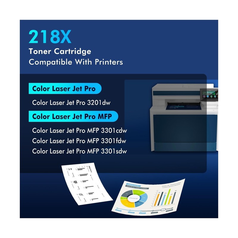 218X High Yield with Chip Pro MFP 3301fdw 3201dw Toner Compatible for 218X To... gallery