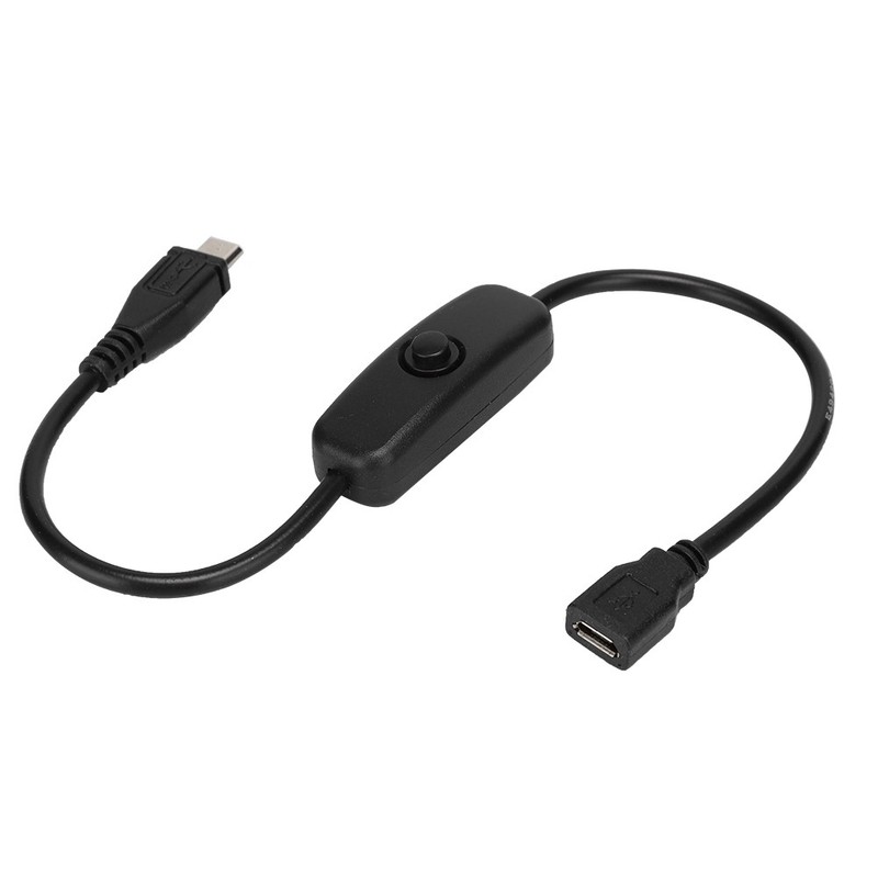 Micro USB Female-Male Extension Cable With 501 Button Switch For gallery