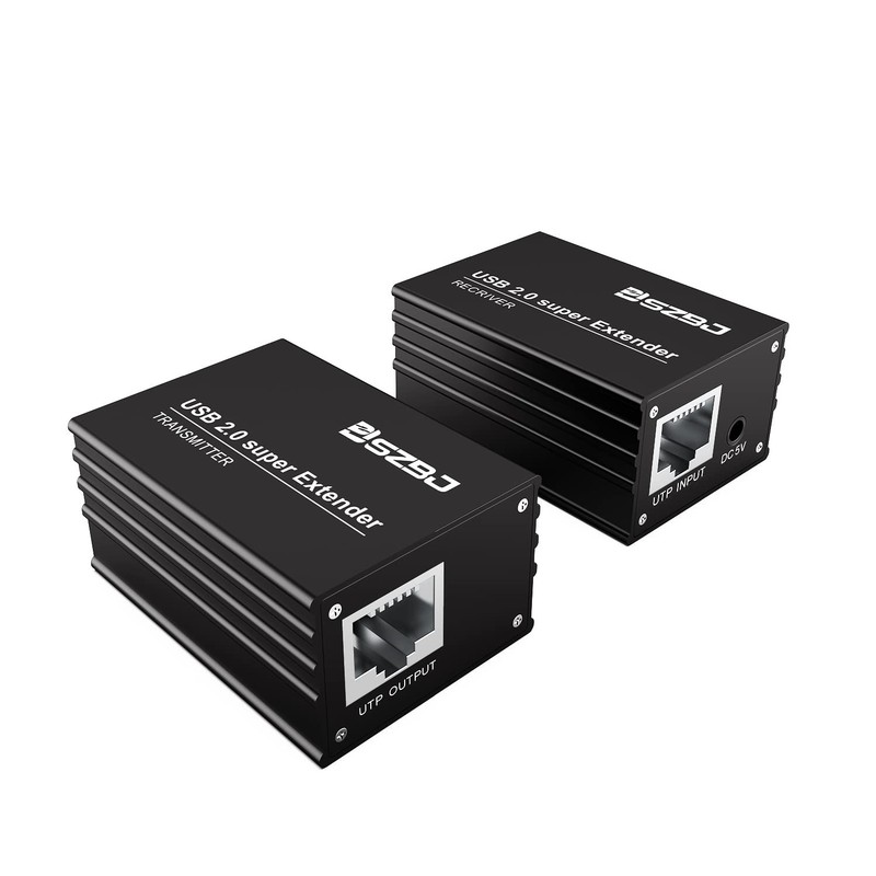 USB2.0 Extender Over RJ45 Cat5E/6 up to 230ft Ethernet Cable Extender with Po…