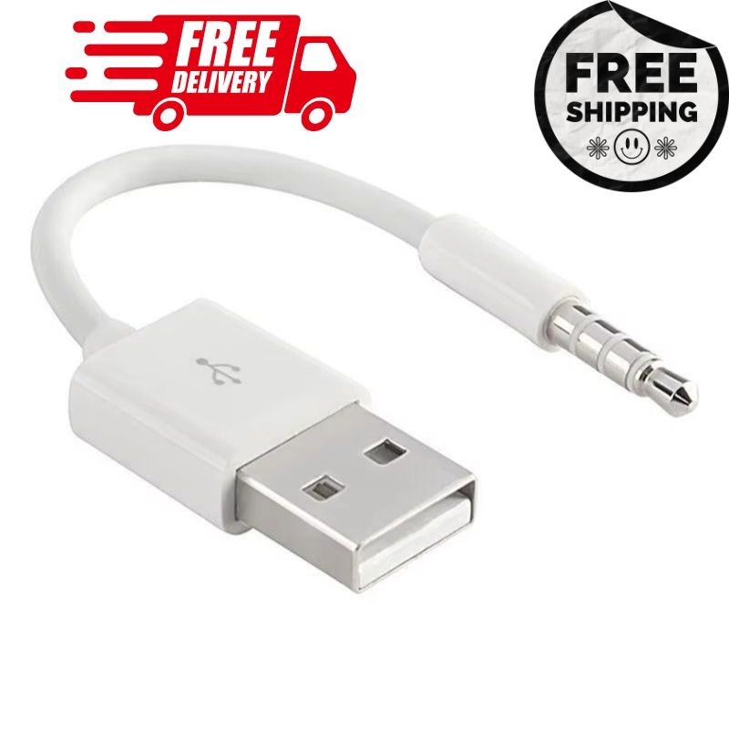 USB Charger Data SYNC Cable for Apple iPod Shuffle 3rd 4th 5th 6th 7th Gen 3.5mm