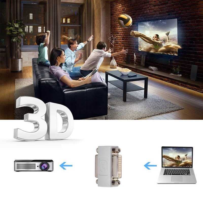 Cablecc DVI 24+1 Female to DVI 24+1 Female Straight Extender Coupler Adapter gallery
