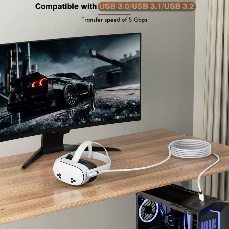 16 Feet Link Cable for Quest 3S,VR Cable Compatible with Meta Quest 3S/Quest gallery