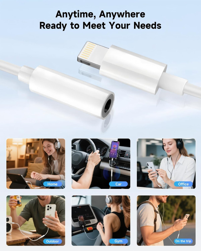 [Apple Mfi Certified] 2 Pack Lightning to 3.5 Mm Headphone Jack Adapter, Iphone gallery