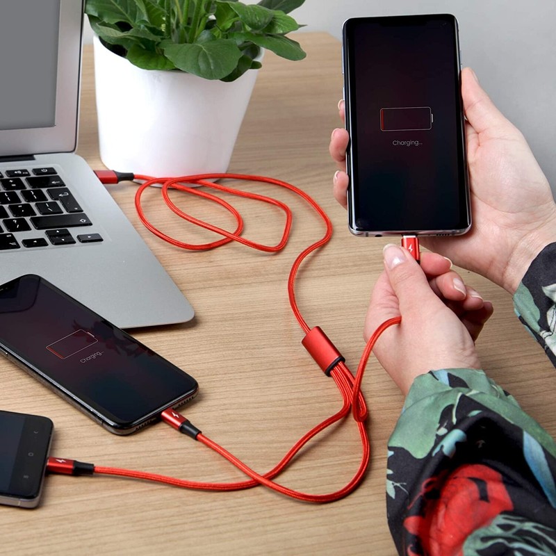 For Samsung Galaxy S22/Ultra/Plus - Power Cord 3-in-1 USB Cable Charging Wire gallery