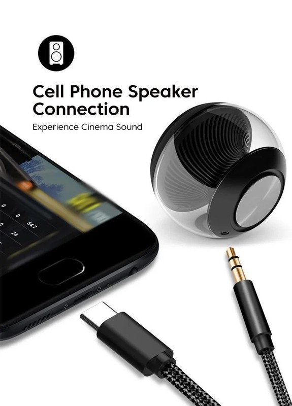 USB C to 3.5mm Aux Cable Audio Adapter Cord Car Speaker Headphone Jack Male 3.5 gallery
