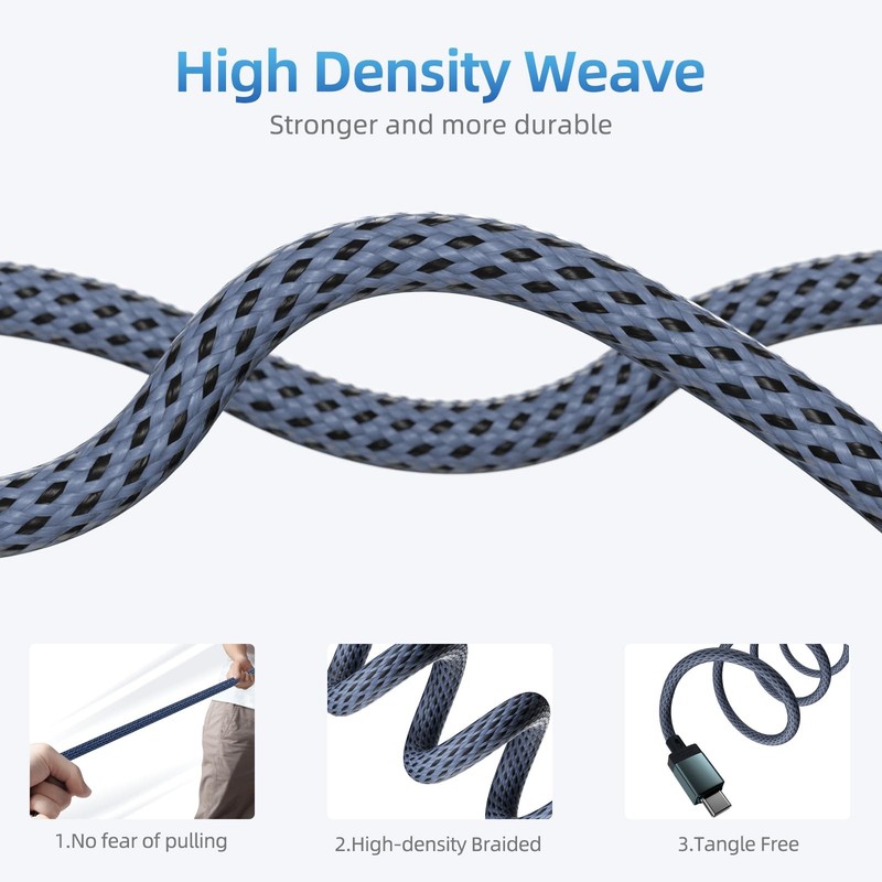 140W USB to Magnetic 3 Safe Charging Cable(2 M/6.6 ft)for M5//M3/M2/M1 MacBoo... gallery