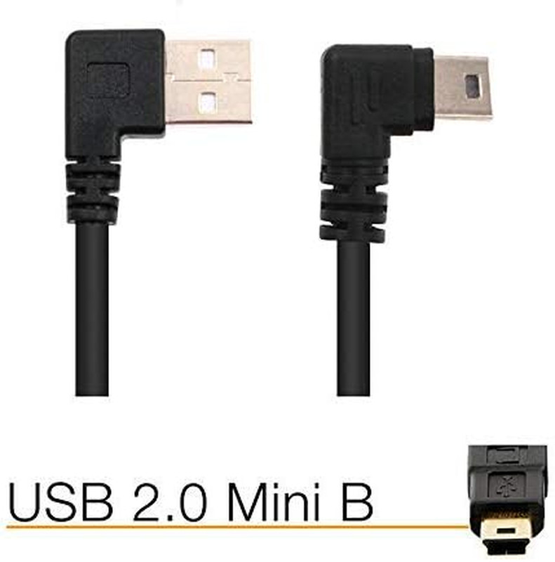 Dash Cam Cable Right Angle USB to Mini USB Cable Power Charger Cord gallery