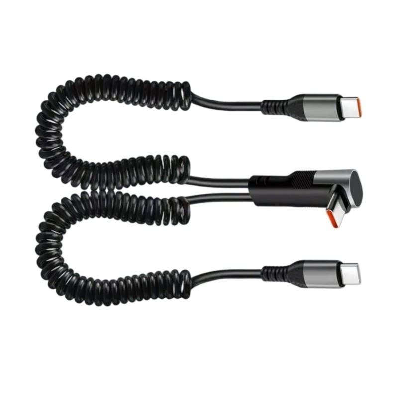 Expandables Double Connectors Car Charging Wire USB A and Type C 66W Support gallery