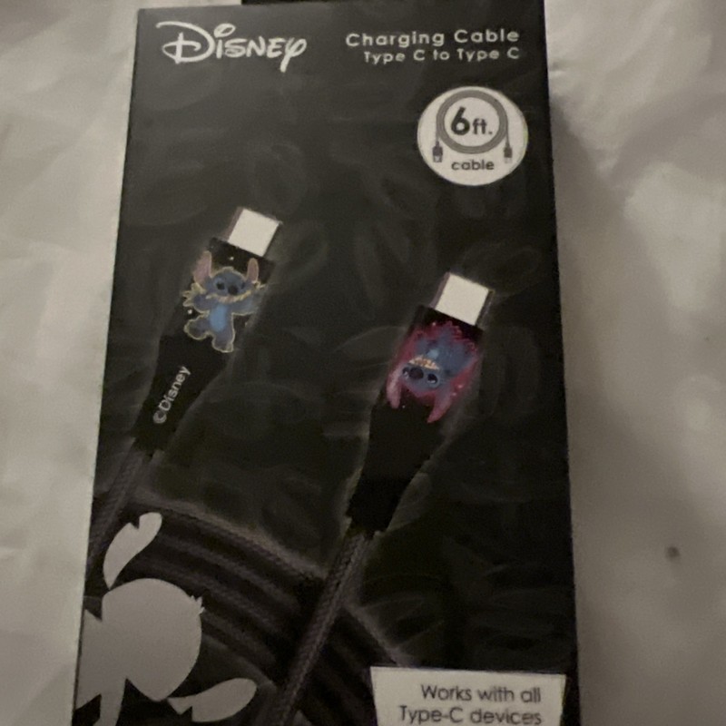 Disney STITCH Charging Cable Type C To C 6 FT Cable gallery