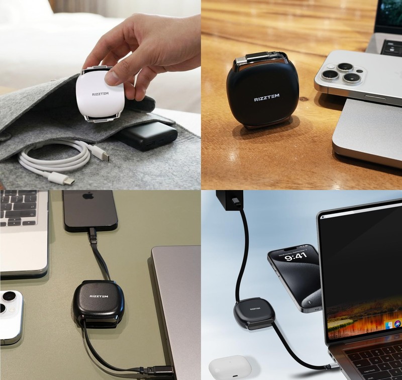 240W USB C to USB C Retractable Cable (3.3ft/1m), PD 3.1 5A Fast Charging, 48... gallery