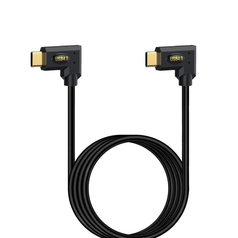2 Ft USB 4.0 Type C Cable 40Gbps 240W 8K@60Hz Left Right Angle Thunderbolt