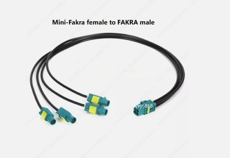 ONE For Mini-Fakra female 4 in 1 wire end AMK12D-102Z5-Z to Fakra male 0.5-7M ZX