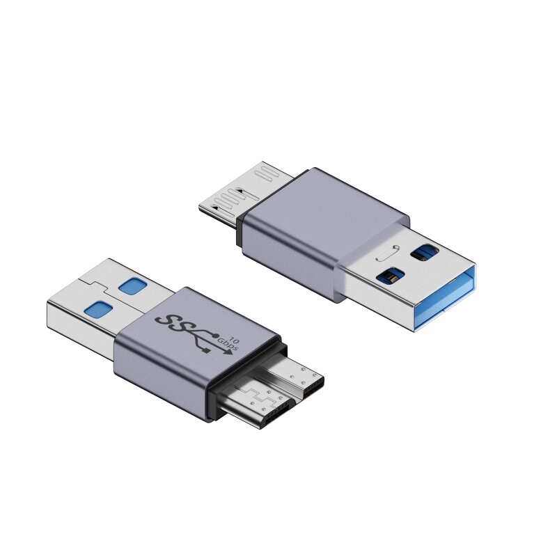 USB Type to MicroB Connector 10Gbps Data Transfer Charging Cable Adapter