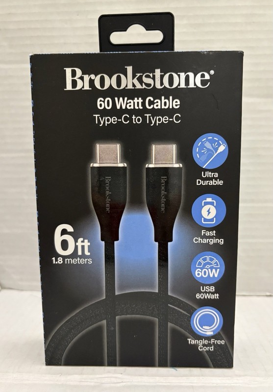 Brand new Brookstone USB-C to USB-C charging cable - Braided gallery