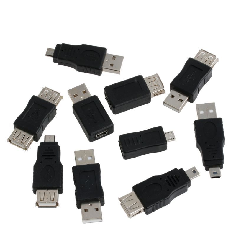 10 Pieces OTG 5 Pin for M Mini Adapter Converter Replacement Easy to