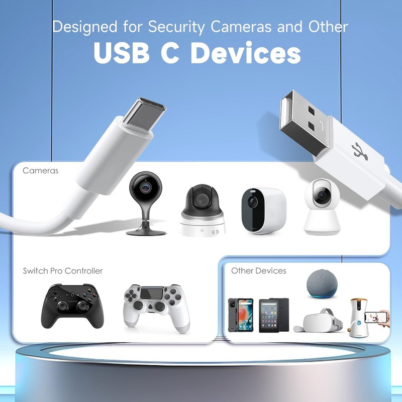 Lightweight 16.4Ft USB C Charging Cable: Fast Data Sync & Power for All Devices gallery