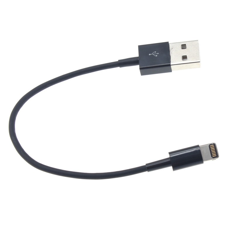 iPHONE iPAD iPOD – SHORT USB CABLE FAST CHARGEPOWER CORD DATA SYNC WIRE BLACK