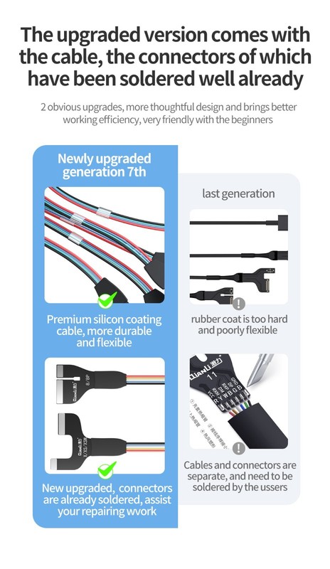 QianLi 7th ToolPlus iPower Pro Max Line DC Power Control Test Cable for iPhone gallery