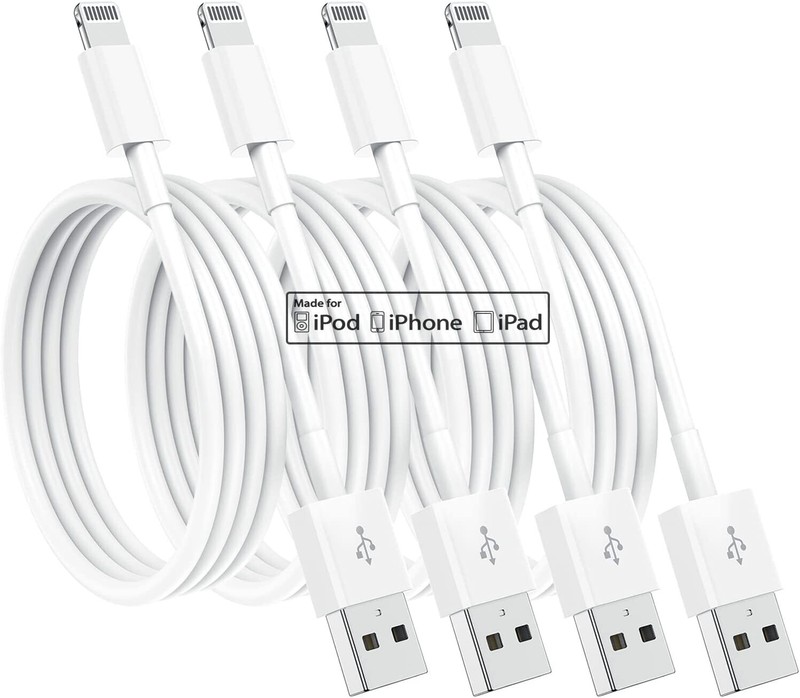 4PACK 3.3ft USB A Charging Cable for iPhone 13 12 11 Mini Pro XR Xs Max X SE 8