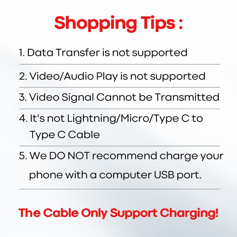 CLEEFUN Long USB C Cable 20ft, to USB-C Charging - 20 Red gallery