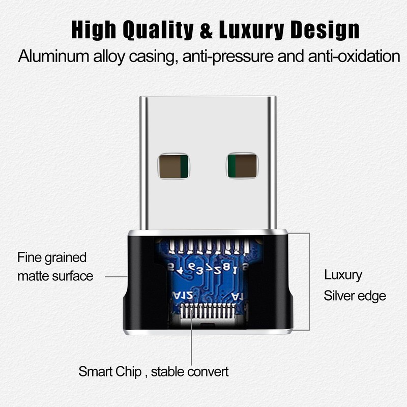Usb To Usb C Adapter 4 Packsusb To Type C Super Fast Charging/transfer And Otg F gallery