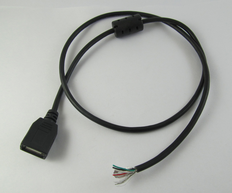10pcs 0.7m USB 2.0 A Type Female To 4 Wire 4Pin w/Magnetic DIY Power Cable 28AWG