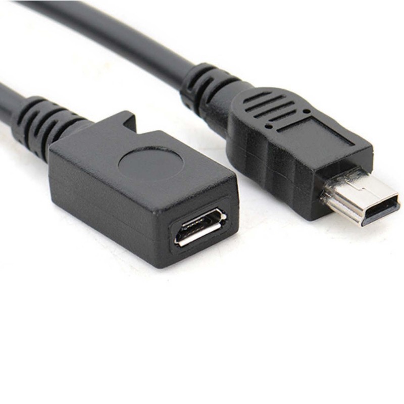 Mini USB male to Micro USB B feMale data charger cable adapter converter gm
