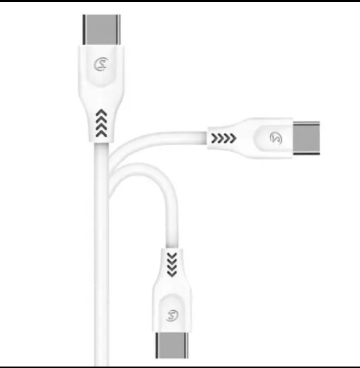 USB C Cable 3.1A / 3.2 feet / 1m / Set of 2 / Black / White / Charging cable gallery