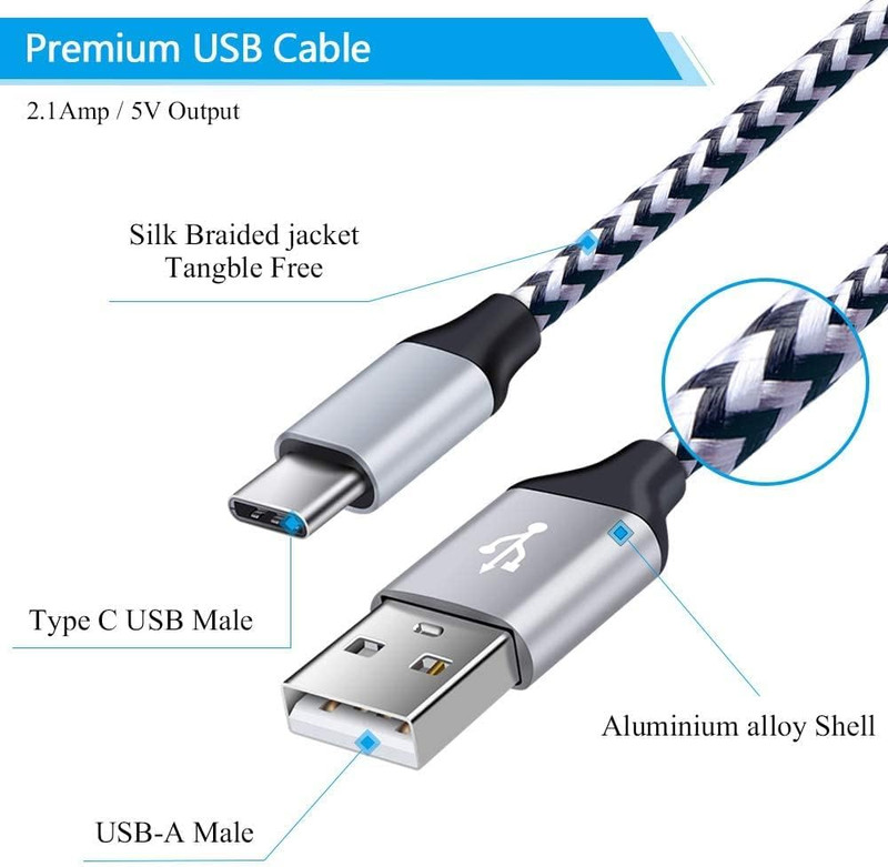C Charger Cable Fast Charging 5Pack 6Ft Type USB C Cords Phone Charger for Andro gallery
