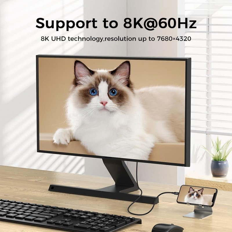 USB4.0, 40Gbps for Thunderbolt 4 Cable, 240W Charging, 8K@60Hz, 4K@144Hz, USB... gallery