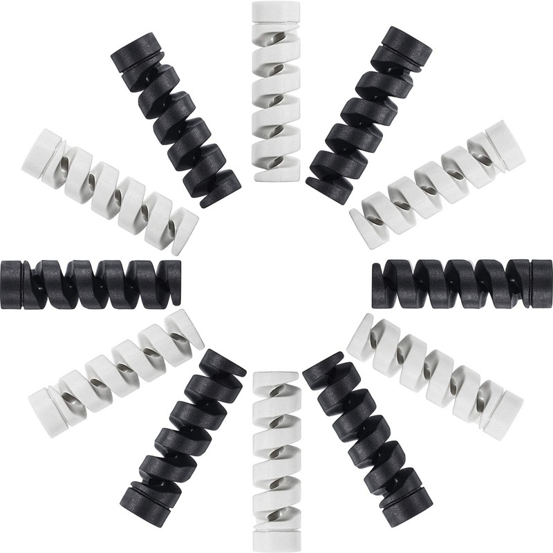 12 Pieces Charging Cable Protector Silicone Spiral Charger Cable Savers for Cord