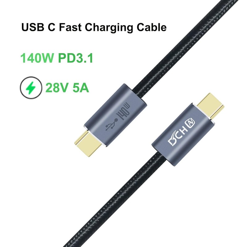 28V 5A USB-C to USB-C Charging Cable 3ft - High-Speed & Tangle-Free gallery