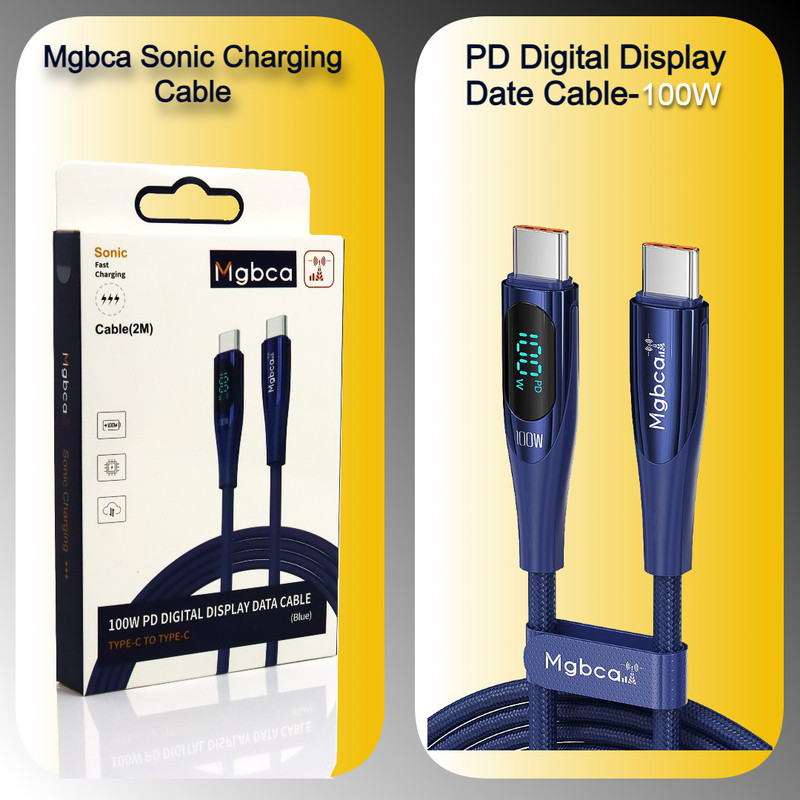 Mgbca Nylon Sonic Fast Charge USB-C Cable For Motorola Edge 2024/2023, Display