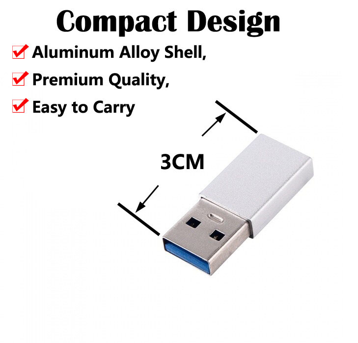 USB 3.1 Type C USB-C Female to USB 3.0 Type-A Male Converter Adapter Connector gallery