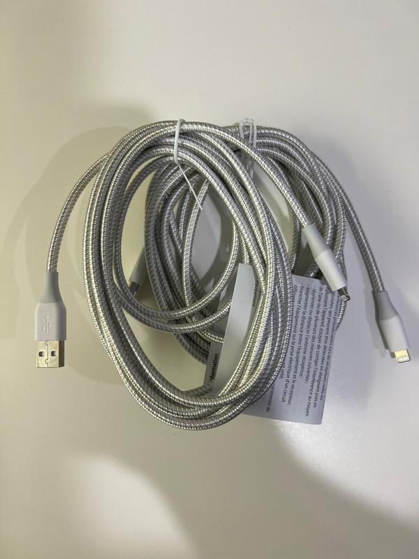 Insignia Braided Lightning to USB Cables for Apple Devices (10ft) 2Pack gallery