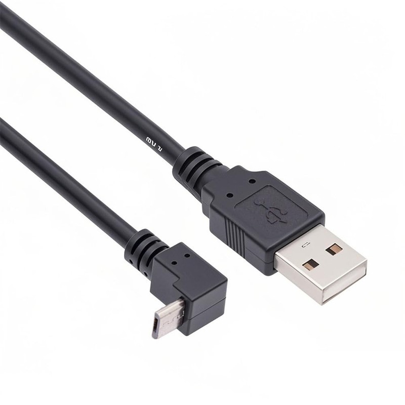 Up Angled 90 Degree Micro USB 2.0 Type 5Pin to USB 2.0 Type-A Data Charge Cab... gallery