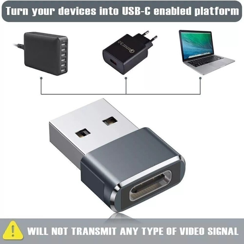 2pcs/4pcs USB A to USB C Adapter Type C Converter For Samsung / iPhone 17 16 15 gallery