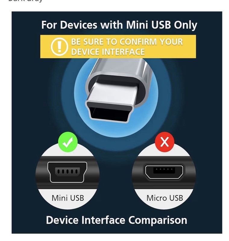 AGVEE 3.3ft USB-C to Mini USB Cable, Braided Durable Mini -A2 gallery